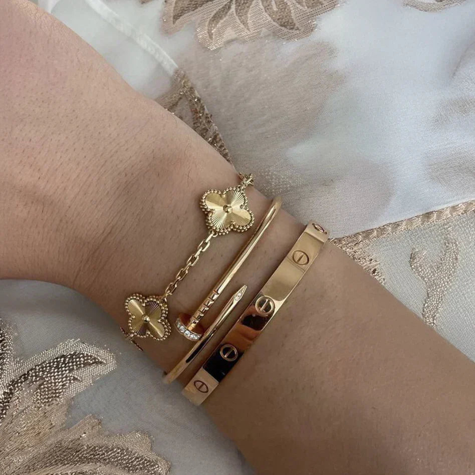 Set de Pulseras de 3 Piezas - Oro